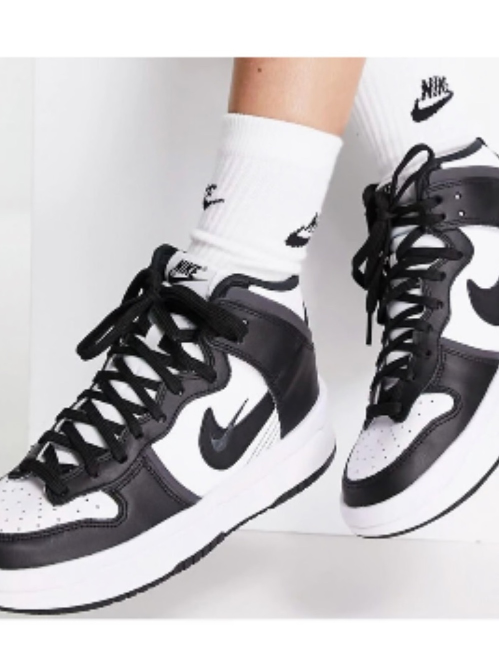 Nike Dunk High Rebel Black White Women’s Sneakers DH3718-104 Size 7